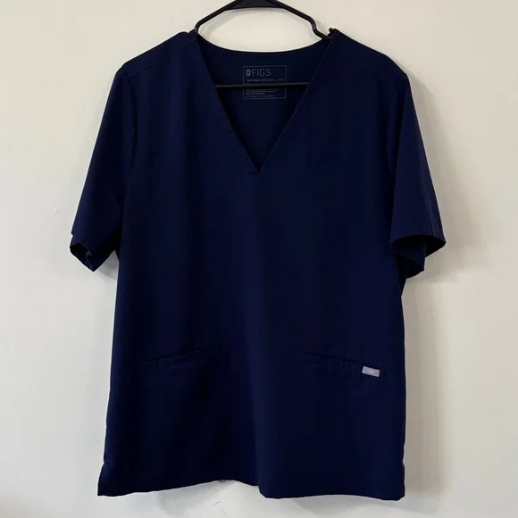 FIGS Casma Three-Pocket Scrub Top Navy Size XXL - Picture 2 of 9